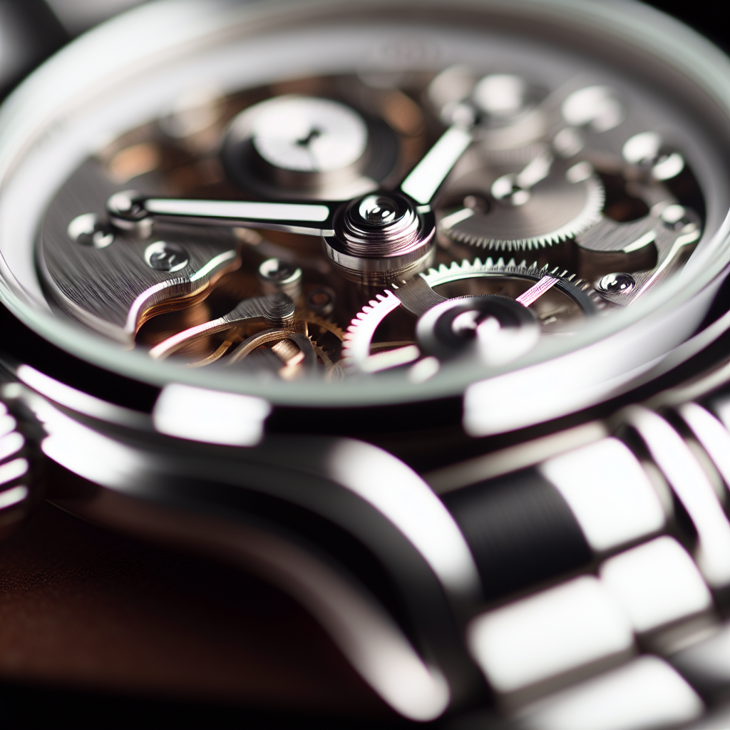 Un gros plan sur une montre de luxe pour homme, me